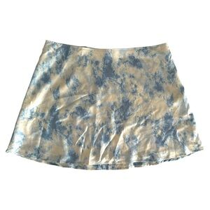Blue and white tie dye skirt
